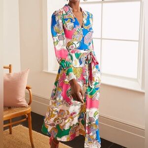 NWT Boden Rosanna Midi Long Sleeve Dress
